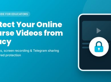 Protect online course videos from piracy – lock icon on a course video in a mobile app