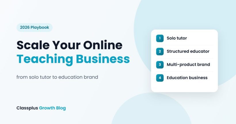 Four stages to scale an online teaching business in India: solo tutor, structured educator, multi-product brand and education business