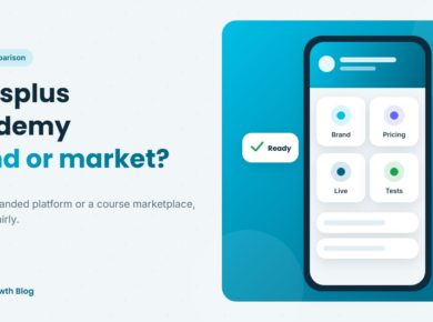 Featured graphic comparing Classplus and Udemy for Indian teachers