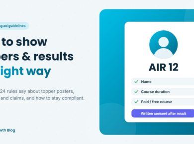 Coaching advertisement guidelines: how to show toppers and results the right way
