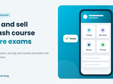 Featured graphic on planning and selling a crash course for competitive exams