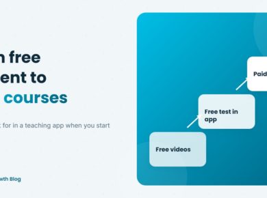 Teaching app for paid courses: moving from free content to paid courses